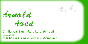 arnold aved business card